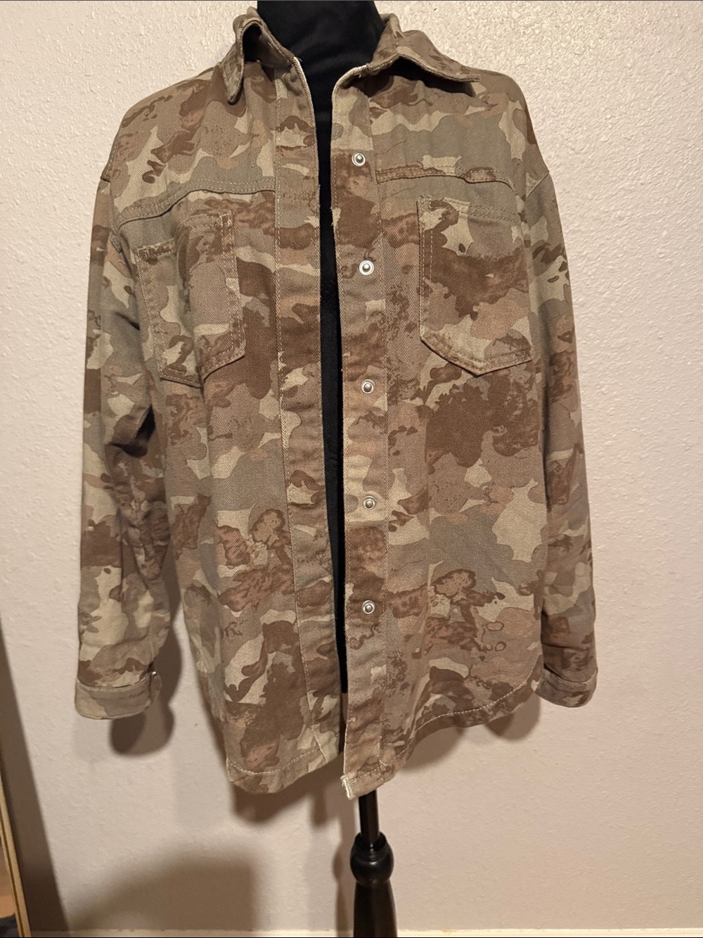 Women Camouflage Field Jacket - Desert Camo Brown/Beige